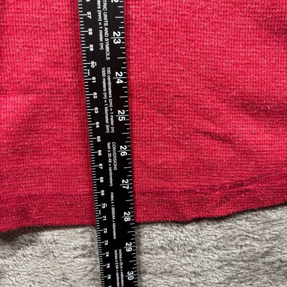 J Jill Women Thermal Knit Tunic Top Pockets Long Sleeve Muted Red Size 2X J110 - Picture 6 of 9